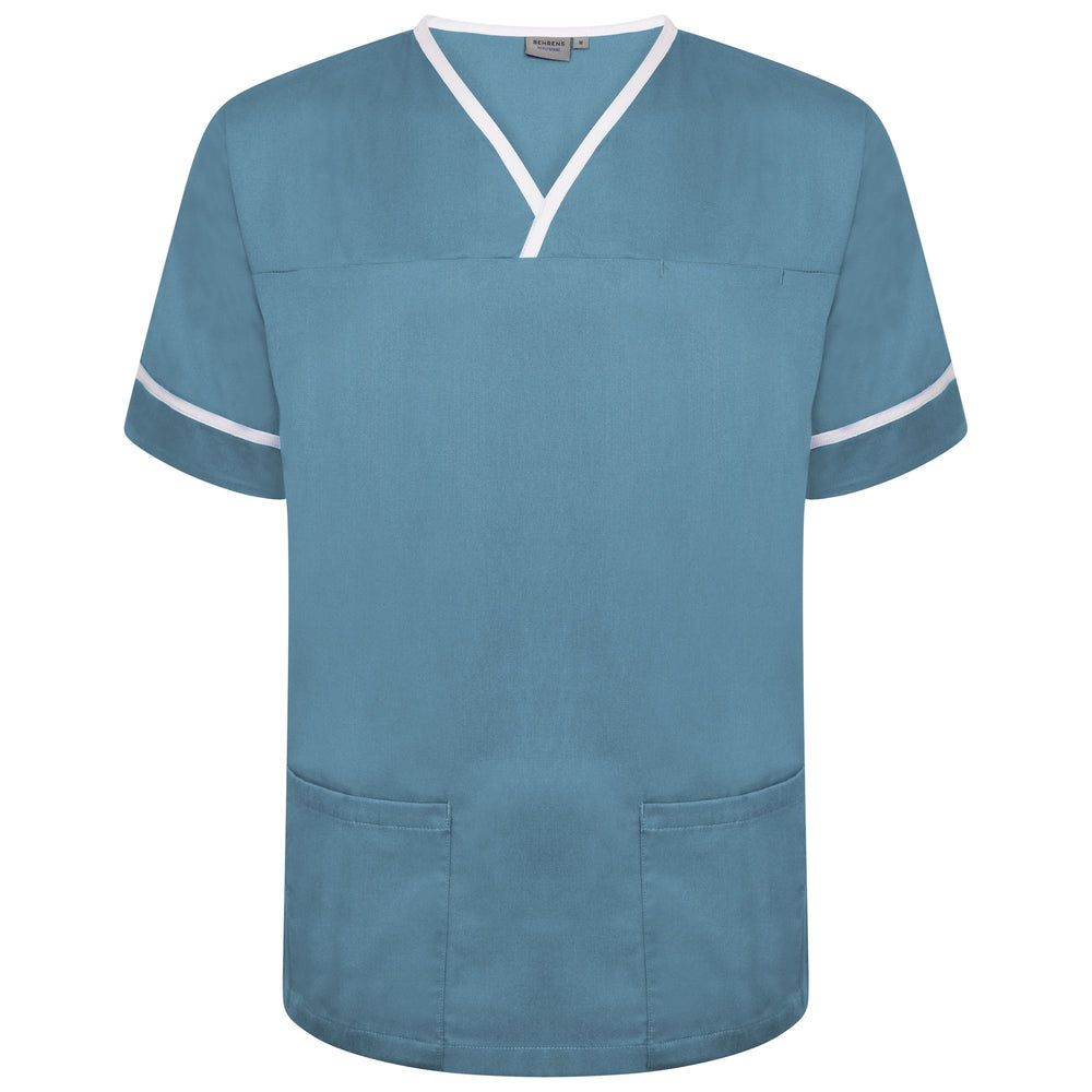 Branded Behrens Contrast Trim Smart Scrub Top