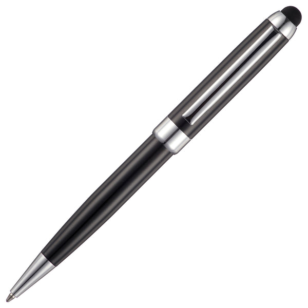 Branded ASTON STYLUS ball pen with chrome trim