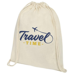 Oregon 140 g/m² cotton drawstring backpack 5L