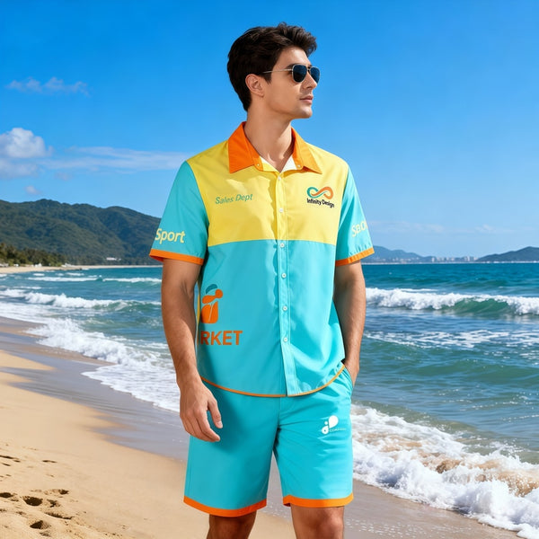 Men's Polyester Spandex Sublimated Hawaiian Shirt