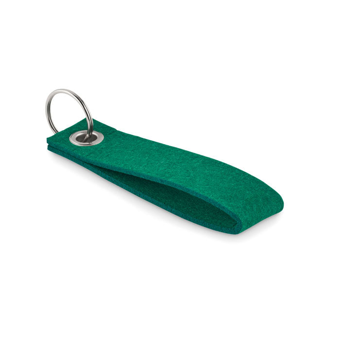 Branded Rectangular RPET felt keyring