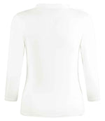 Kustom Kit Ladies 3/4 Sleeve Mandarin Collar Top