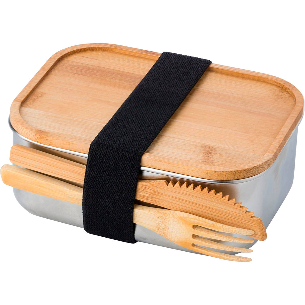 Branded Northchapel Bamboo lid stainless steel lunch box