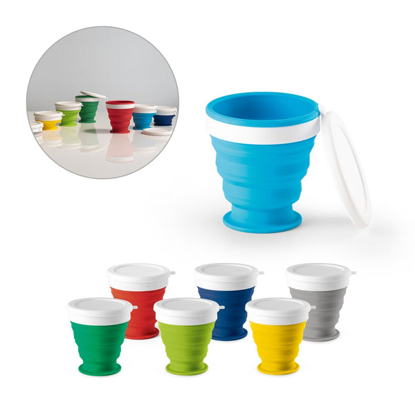 ASTRADA. Silicone and PP folding travel cup 250 mL