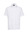 Russell Collection Short Sleeve Easy Care Poplin Shirt White