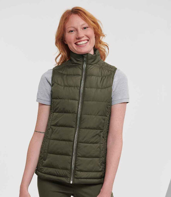Russell Ladies Nano Padded Bodywarmer Dark Olive