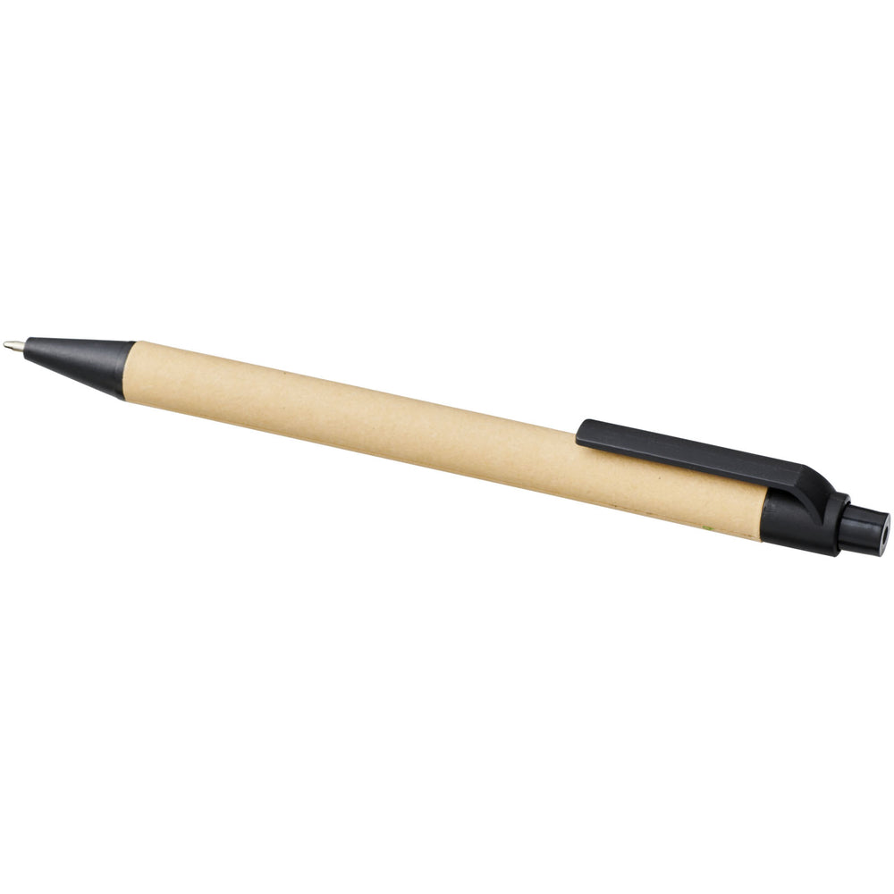 Branded Berk recycled carton and corn plastic ballpoint pen