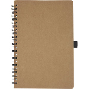 Cobble A5 wire-o recycled cardboard notebook with stone paper