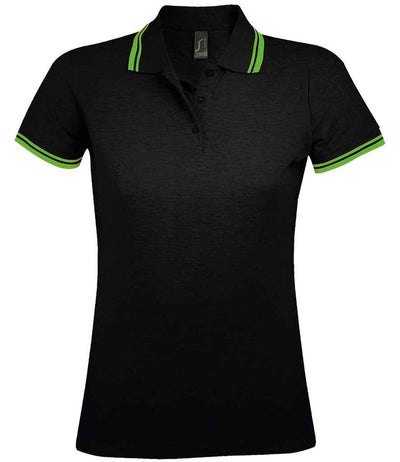 Branded SOL'S Ladies Pasadena Tipped Cotton Piqué Polo Shirt