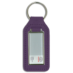 Branded Long Square Shaped Keyfob with Domed Medallion
