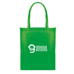 Branded Eco Friendly non woven PP long handled shopper with gusset