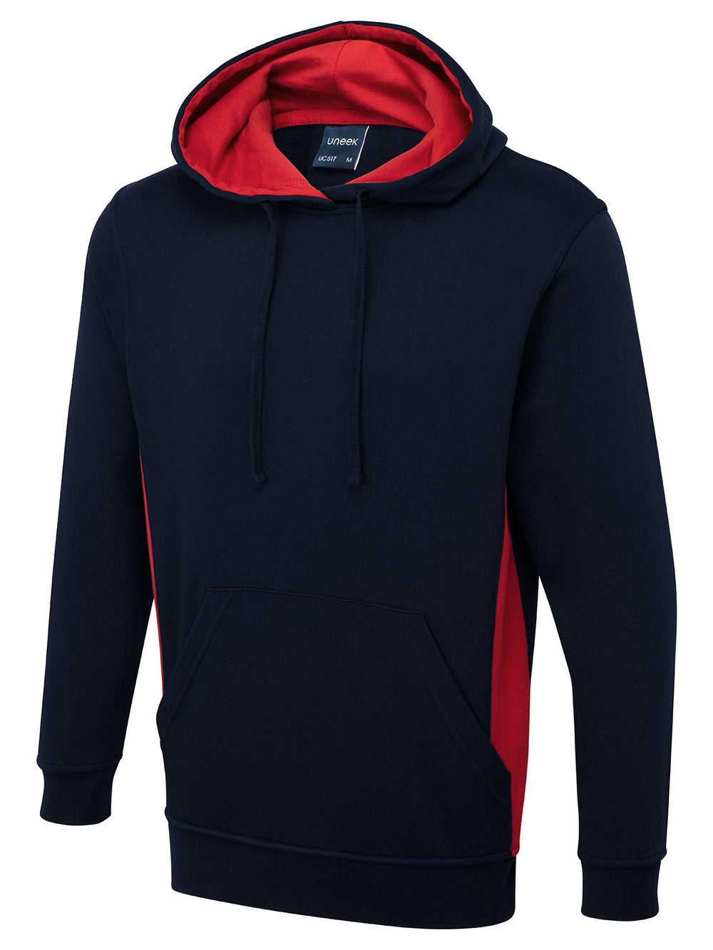 Branded Two Tone Hooded Sweatshirt