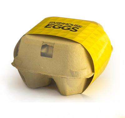 Egg carton with Chocolate Eggs and a branded recycled card band | Totally Branded