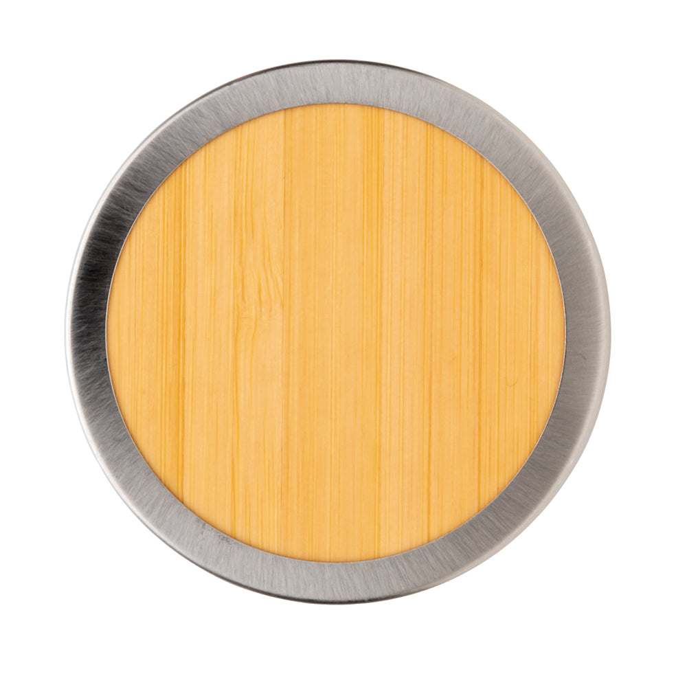 Branded Leak proof bamboo vacuum bottle