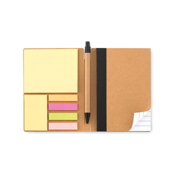 Branded Recycled Carton Notebook w/pen & memo pad