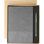 The Tarek - Recycled PU notebook with ballpen gift set (approx. A5)