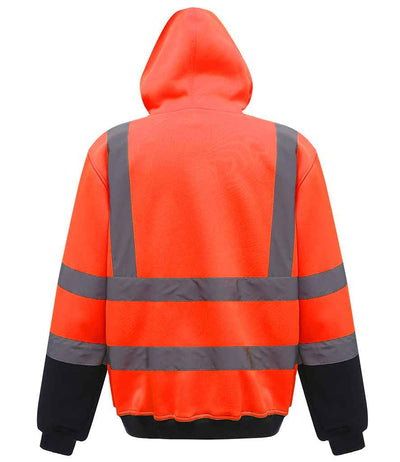 Yoko Hi-Vis Pull Over Hoodie Orange/Navy