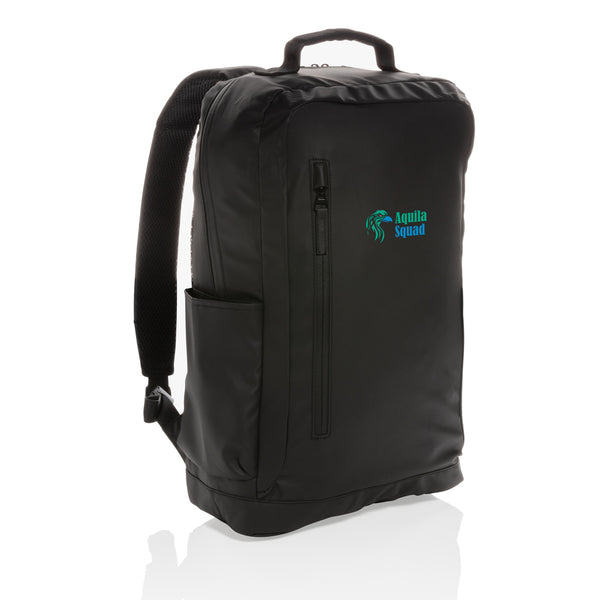 Branded Fashion black 15.6" laptop backpack PVC free