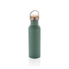 Branded Modern stainless steel bottle with bamboo lid