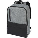 Branded Reclaim 15" GRS recycled two-tone laptop backpack 14L