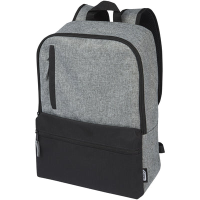 Branded Reclaim 15" GRS recycled two-tone laptop backpack 14L