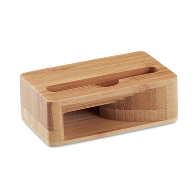 Branded Bamboo phone stand-amplifier