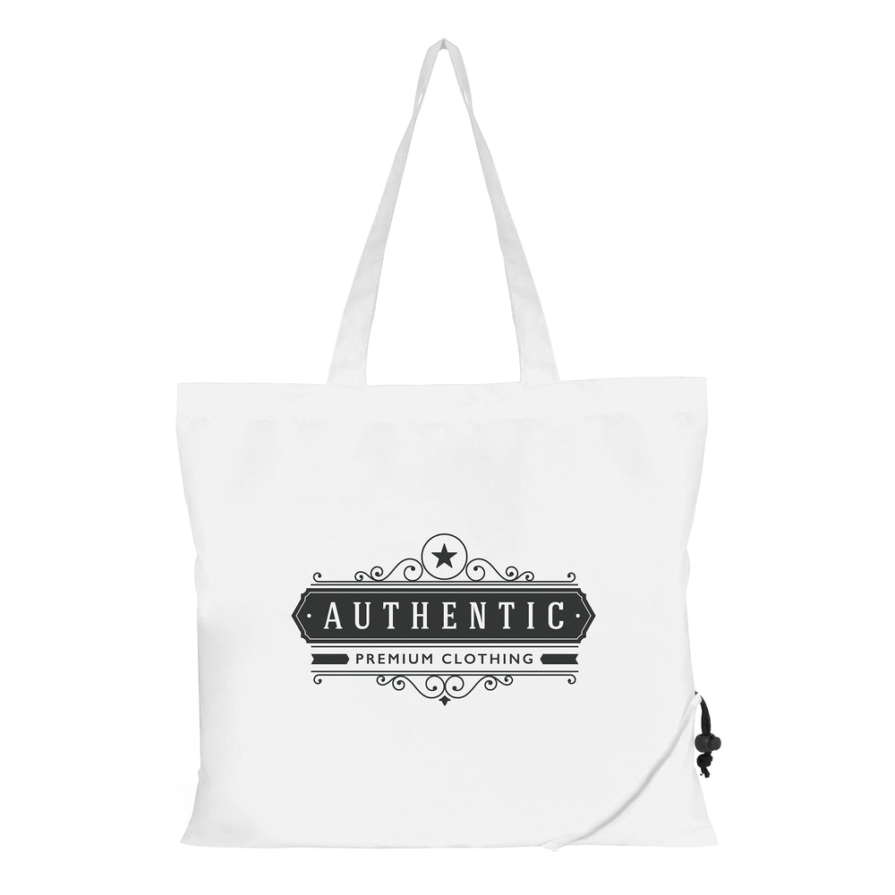 Branded Bayford 190T Polyester foldable pullstring shopper bag