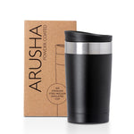 Arusha recycled stainless steel 350ml coffee cup