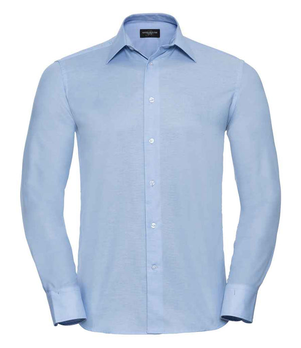 Russell Collection Long Sleeve Tailored Oxford Shirt