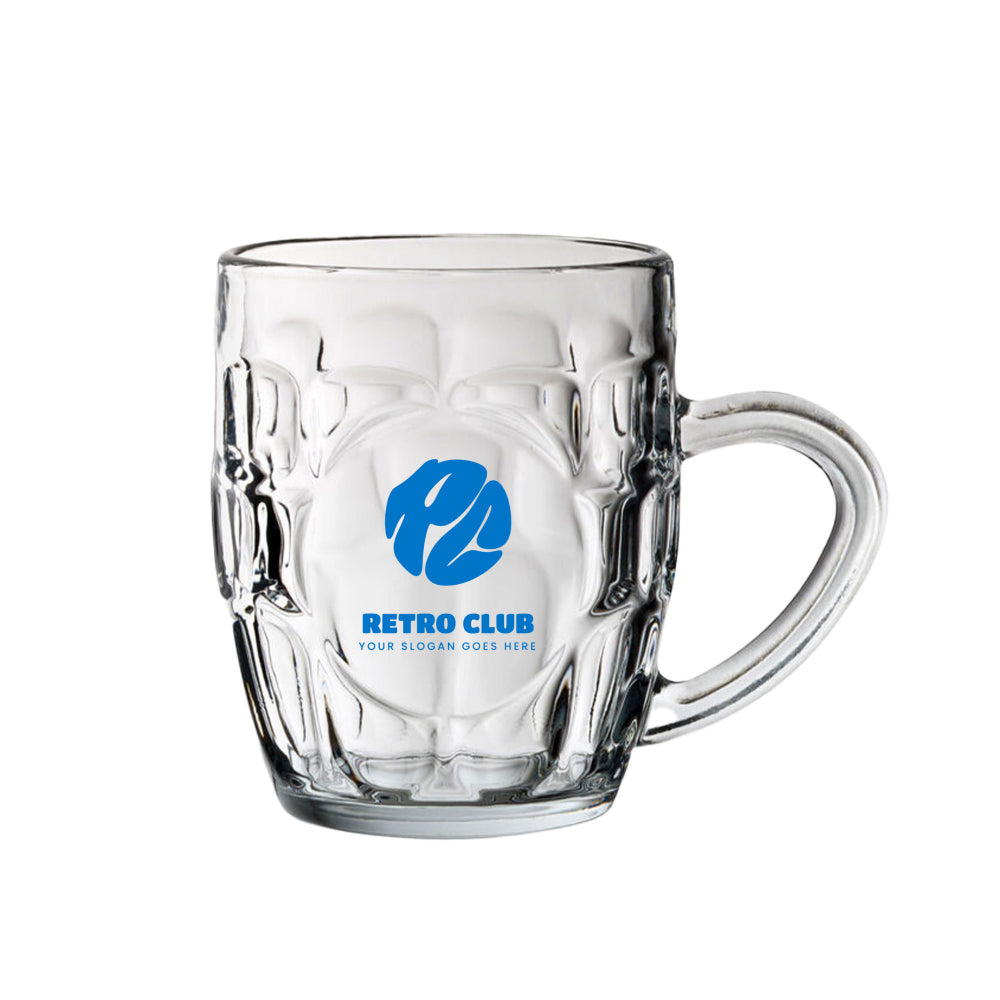 Custom Glass Tankard - Half Pint Dimple