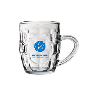 Custom Glass Tankard - Half Pint Dimple