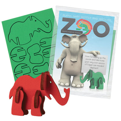 3-D Foam Animal Puzzles with Printed Backing Card