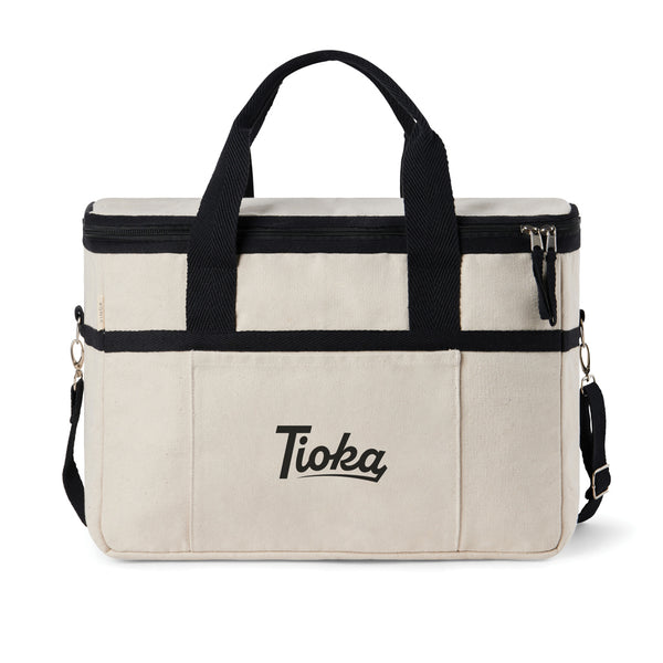 Branded VINGA Volonne AWARE™ recycled canvas cooler basket