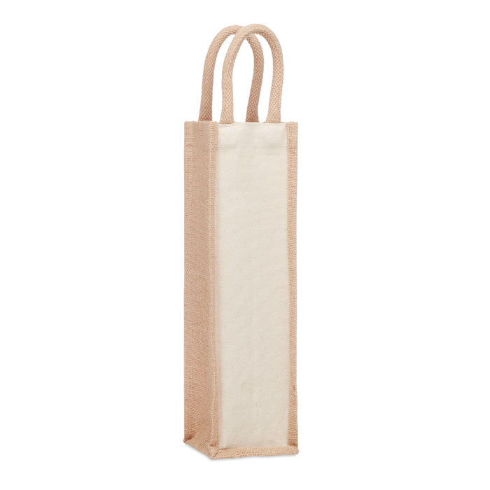 Branded Jute wine bag for one bottle