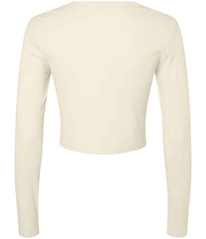 Bella Micro Rib Long Sleeve Baby T-Shirt Solid Natural Blend