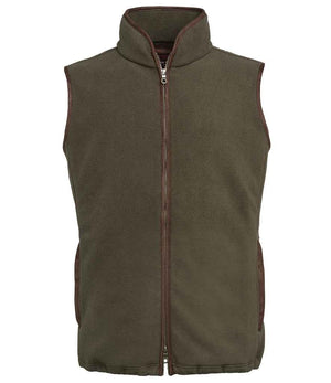Brook Taverner Unisex Cincinatti Fleece Gilet Olive Green