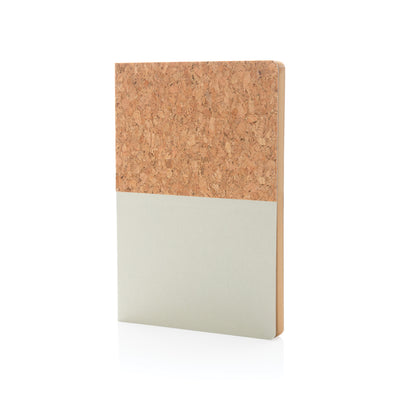 Branded A5 cork & kraft notebook