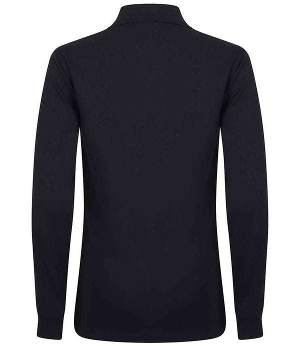 Henbury Unisex Long Sleeve Coolplus® Piqué Polo Shirt