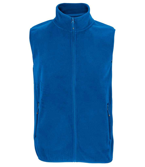 SOL'S Unisex Factor Recycled Micro Fleece Bodywarmer Royal Blue