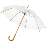Branded Jova 23" umbrella with wooden shaft and handle