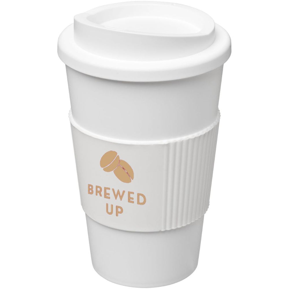 Branded Americano® 350 ml insulated tumbler with grip