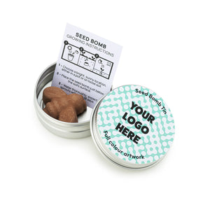 Reusable Aluminium Tin of Bee Shaped Seed Bombs