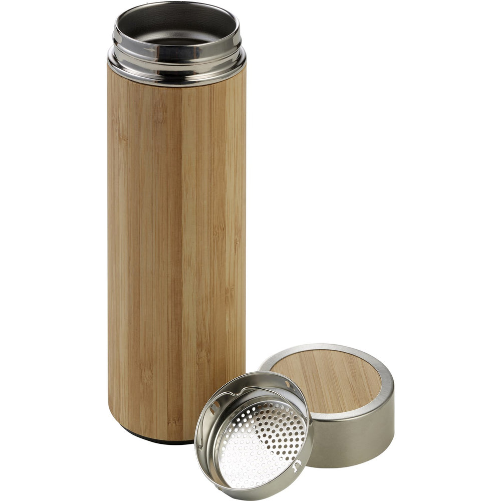 Branded Allensgreen Bamboo bottle with tea infuser (420 ml)