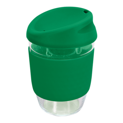 Branded Glass Coffee Cup with Silicone Band - Kiato Cup