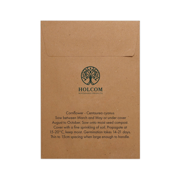 Seed Pack in Kraft Paper Envelope Corn Flower