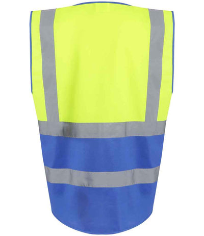 Regatta High Visibility Pro Executive Vest Yellow/Royal Blue