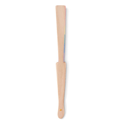 Branded Rainbow wooden hand fan