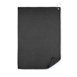 Branded RPET golf towel with hook clip