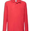 Fruit of the Loom Kids Long Sleeve Poly/Cotton Piqué Polo Shirt