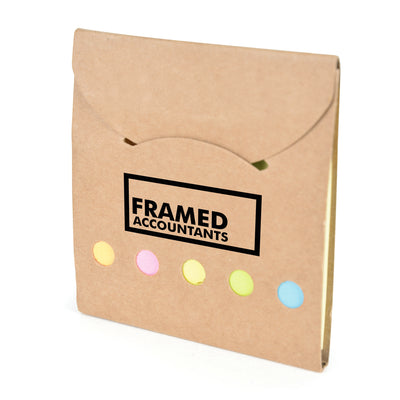 Branded Dunmore Card Cover Post It Notes and Post It Flags Booklet